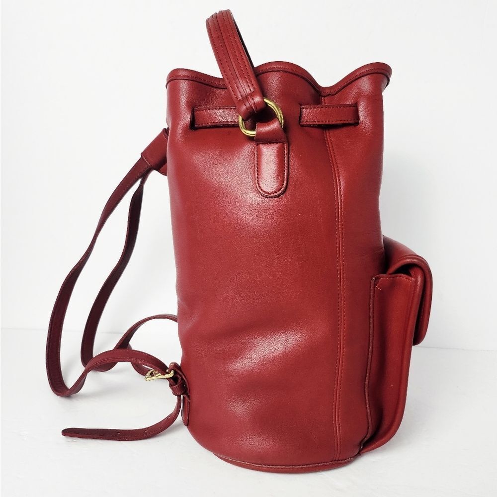 Coach Vintage 9992 Handle Backpack Red glove Tanned Leather - Picture 4 of 16